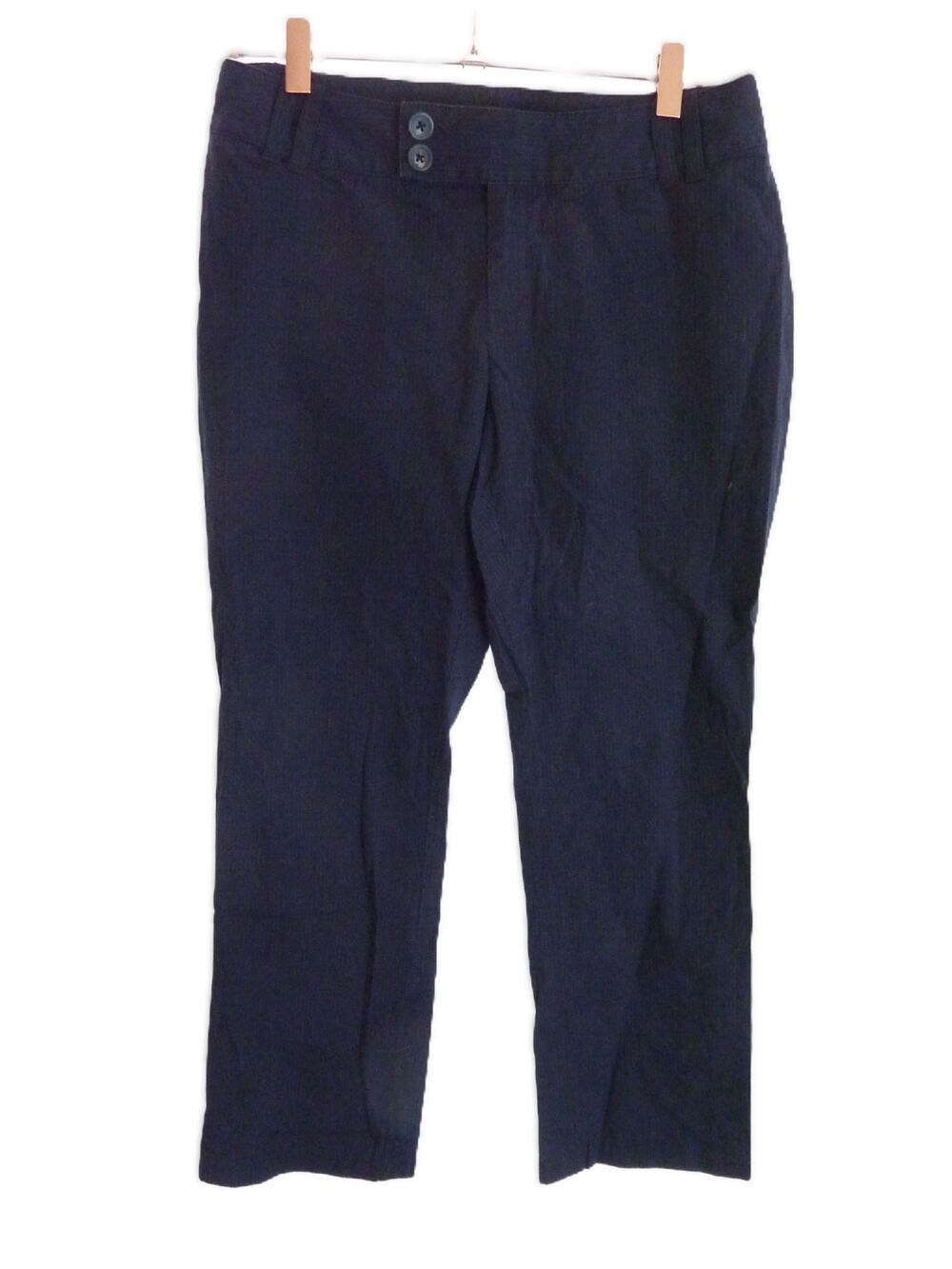 Banana Republic Contoured Fit Navy Blue Pin Stripe Size 4P Pants